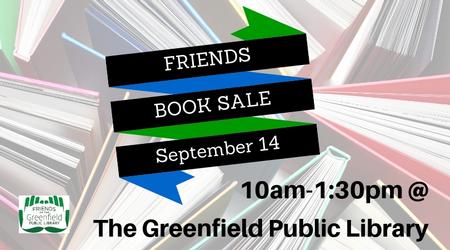 Friends of Greenfield Public Library End O’ Summer Book Sale
