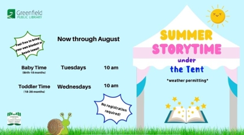 Toddler Storytime Under the Tent with Ellen Lavoie