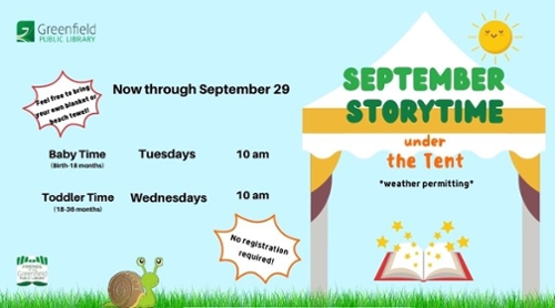 Baby Storytime Under the Tent with Ellen Lavoie