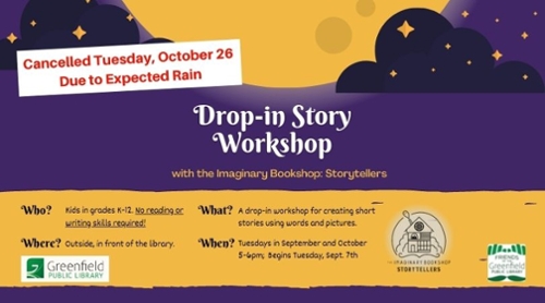 Cancelled:Drop-In Story Workshop with the Imaginary Bookshop