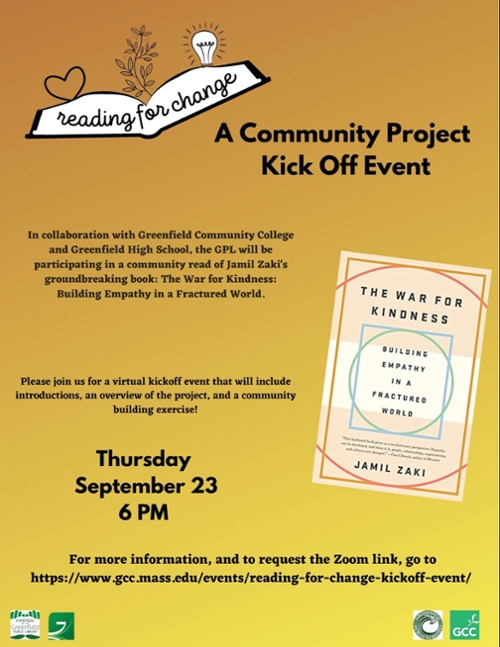 Reading for Change Project: The War for Kindness Kickoff