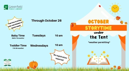 Toddler Storytime Under the Tent with Ellen Lavoie