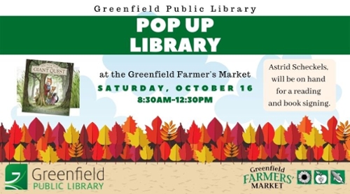 GPL’s Pop Up Library at the Greenfield Farmers Market