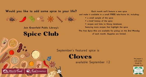 Greenfield Public Library’s Spice Club Kit