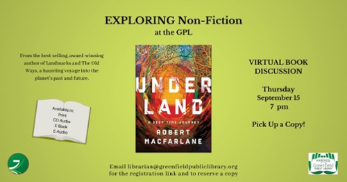 Exploring Non Fiction Book Club: Underland