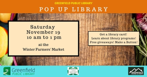 GPL’s Pop Up Library at the Winter Farmers Market
