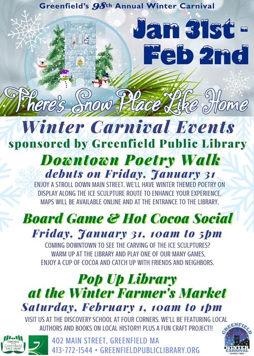 Greenfield Winter Carnival Events at the GPL