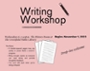 Wednesday Night Writers Workshop beginning Nov. 1