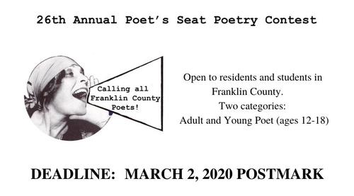 29th Annual Poet's Seat Poetry Contest