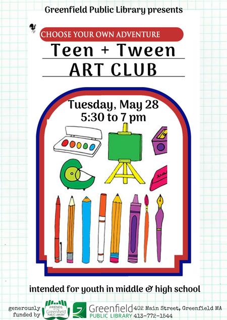 Teen and Tween Art Club